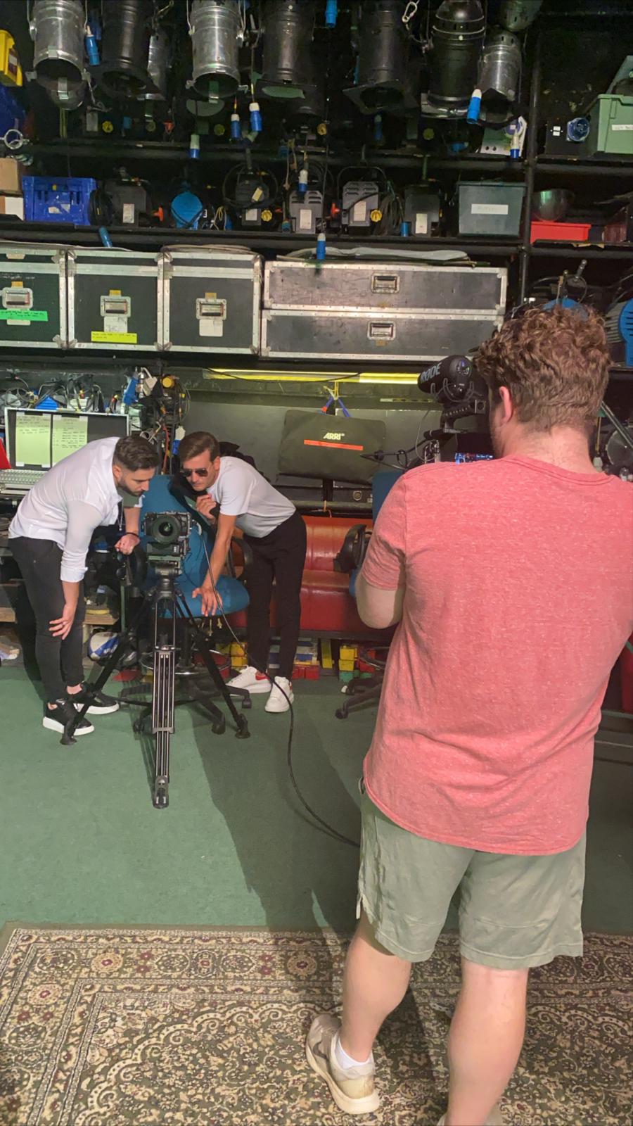 Ross Green behind the camera filming